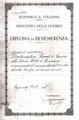 Diploma di benemerenza