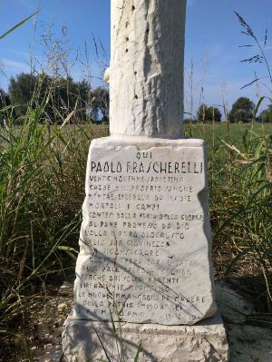contrada San Vito - Passignano (PG) - Cippo in memoria del rastrellatore Paolo Frascherelli