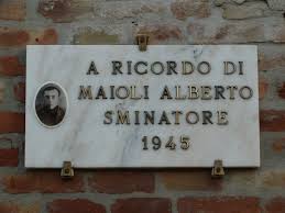 Bagnacavallo (RA) - Lastra a ricordo  dello sminatore Alberto Maioli - villa Rosetta