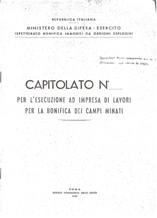 CAPITOLATO D'APPALTO PER LAVORI DI BONIFICA CAMPI MINATI